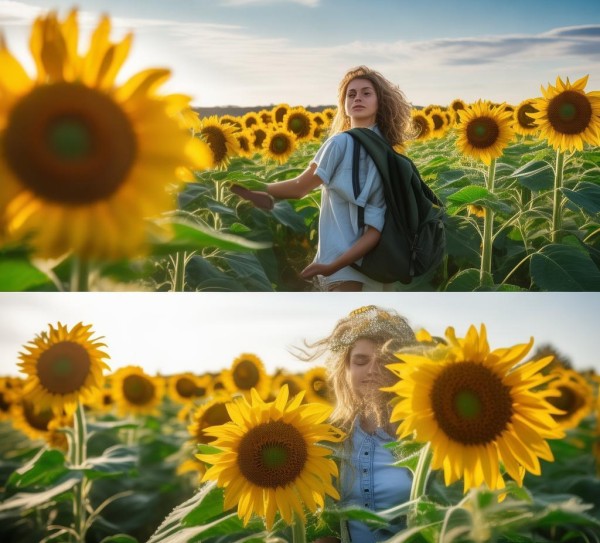 动态中的温柔,环保人士与向日葵的瞬间碰撞 动态中的温柔,环保人士与向日葵的瞬间碰撞