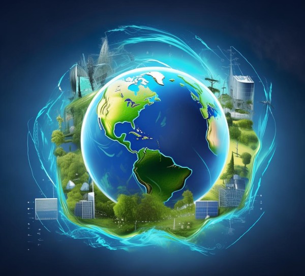 H5环保地球动态海报，以科技赋能，用创意守护蓝色星球